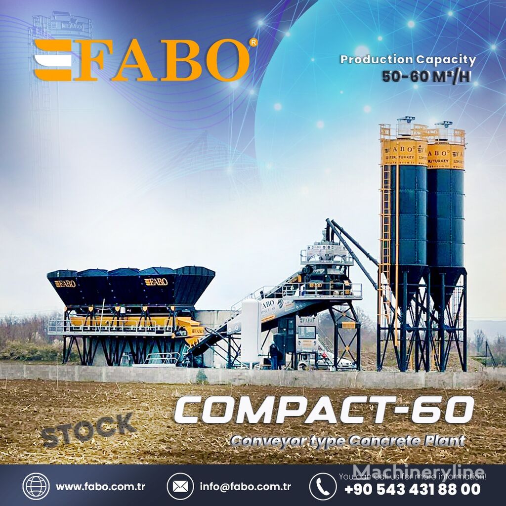 jauns FABO COMPACT-60 CONCRETE PLANT | CONVEYOR TYPE  betona rūpnīca