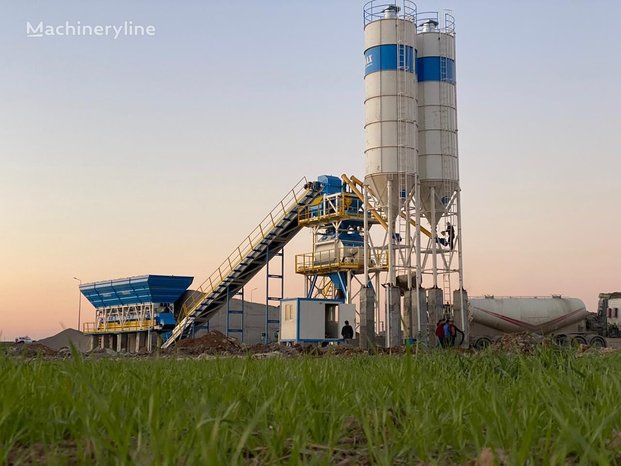 jauns Promax STATIONARY Concrete Batching Plant PROMAX S130-TWN (130m3/h) betona rūpnīca