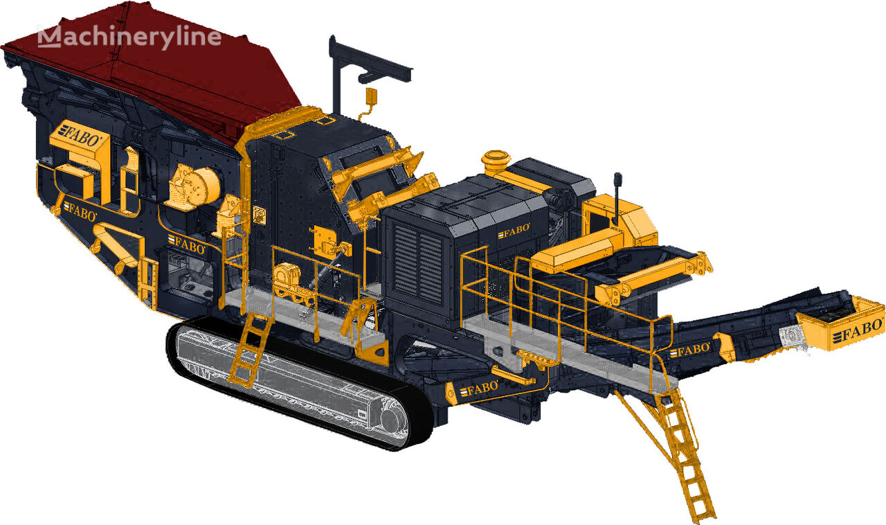 jauns FABO FTI-110 Mobile Impact Crusher kāpurķēžu ekskavators