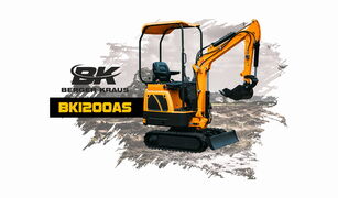 jauns BERGER KRAUS Nowy BERGER KRAUS BK1200AS KUBOTA skrętne ramie Minikoparka + ze mini ekskavators