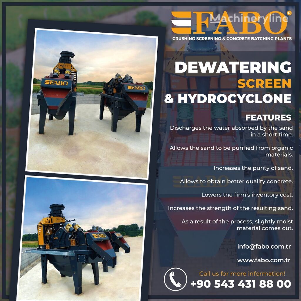 новый грохот вибрационный Fabo DSHC-1540 DEWATERING SCREEN