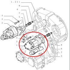 CNH 76044275 hidrauliskais sūknis paredzēts Fiat-Hitachi W190 frontāla iekrāvēja